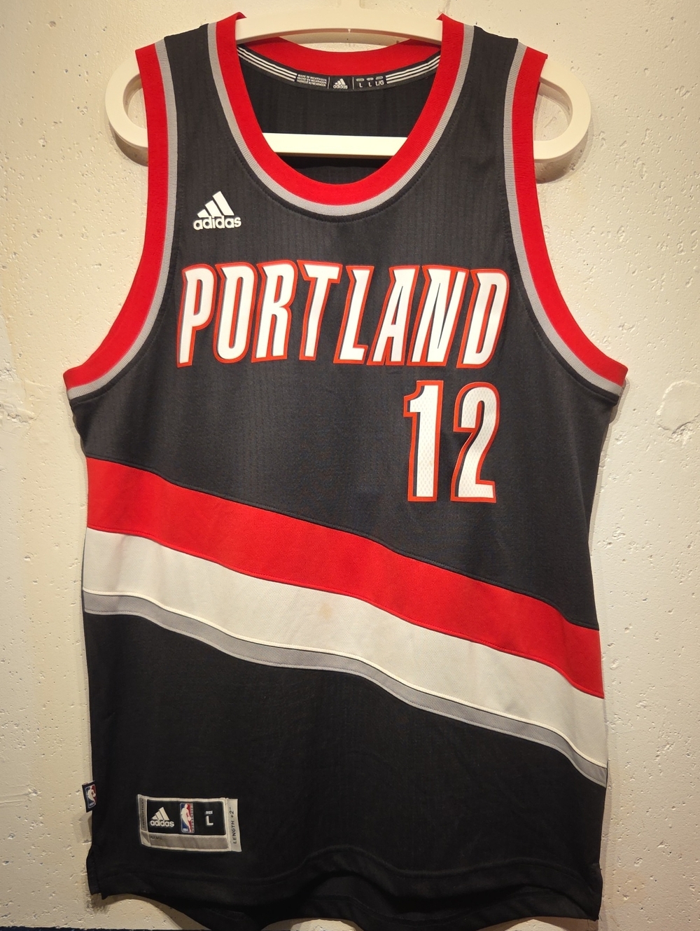 *RARE* LaMarcus Aldridge Adidas Swingman Black Portland Trailblazers Jersey (L)